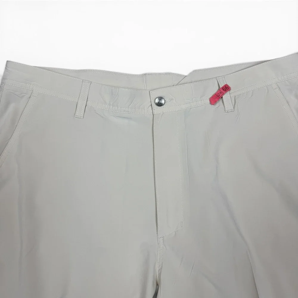 FootJoy Mens Performance Golf Shorts Beige Khaki W38 Stretch Flat Front FJ